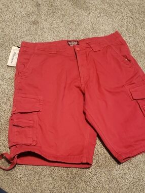 Matchstick Supply Co. Bright Red Cargo Shorts